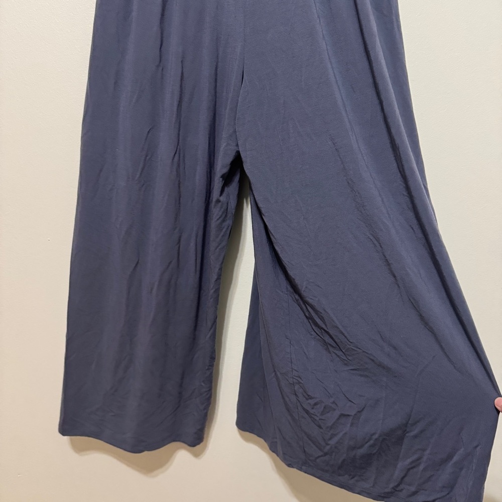 Aritzia Wilfred Free Market Jumpsuit Size XL Stretchy Wide-leg Blue - Picture 5 of 9